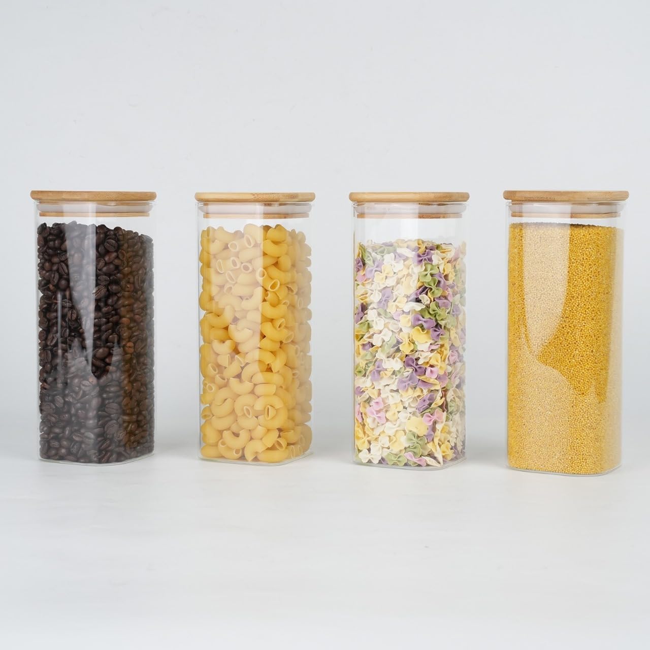 Borosilicate Glass Airtight Storage Containers – Set of 4, 54 oz (1.6 L)